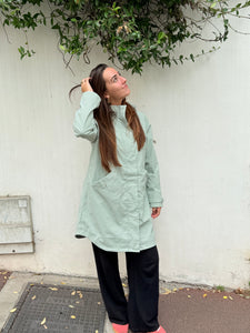 🌿 Parka imperméable - vert sauge