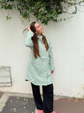 🌿 Parka imperméable - vert sauge