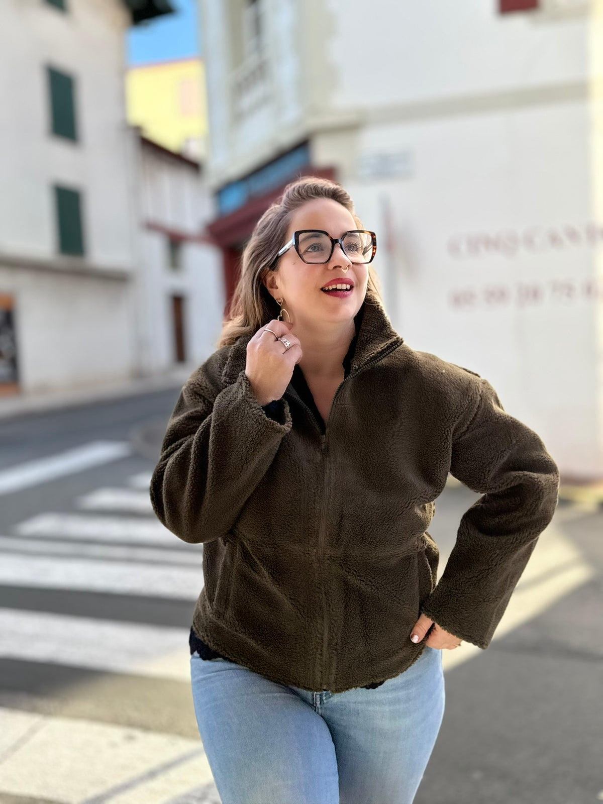 🧡🧸 Polaire Erica – Douceur & Style en Kaki