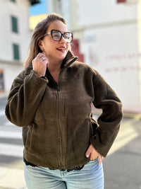🧡🧸 Polaire Erica – Douceur & Style en Kaki