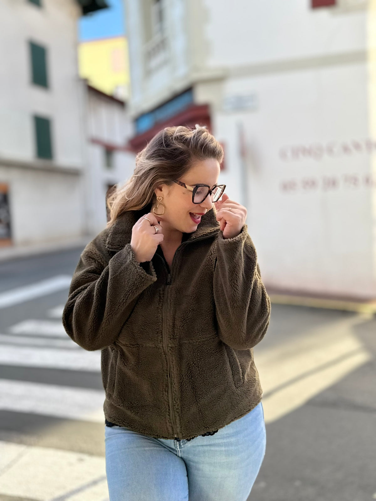 🧡🧸 Polaire Erica – Douceur & Style en Kaki