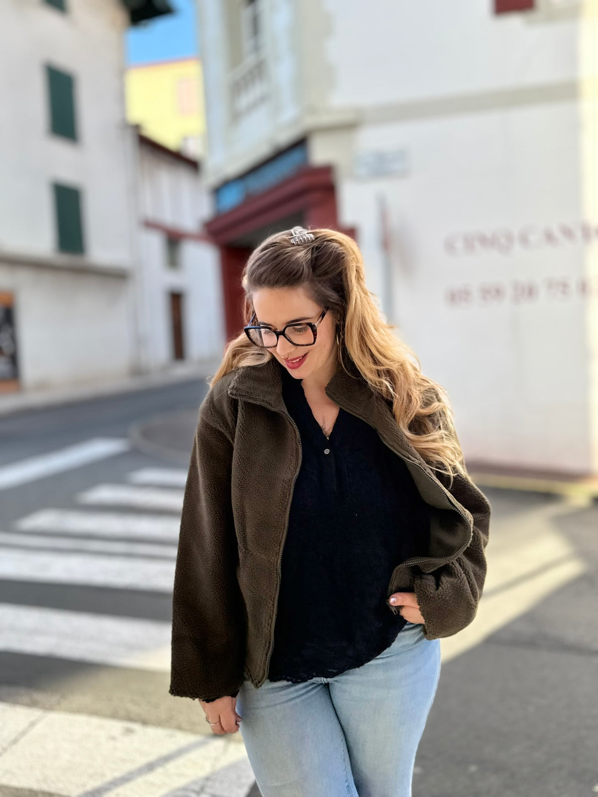 🧡🧸 Polaire Erica – Douceur & Style en Kaki