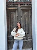 🤍 Pull beige – Détails léopard wild & lumineux