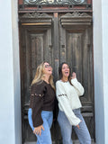 🤍 Pull beige – Détails léopard wild & lumineux