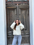 🤍 Pull beige – Détails léopard wild & lumineux
