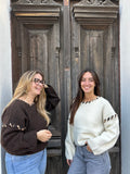 🤍 Pull beige – Détails léopard wild & lumineux