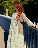 Robe Indienne à Rayures Verte