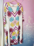 🌸 Combo “Lumière Graphique” – Robe imprimée & gilet fluide