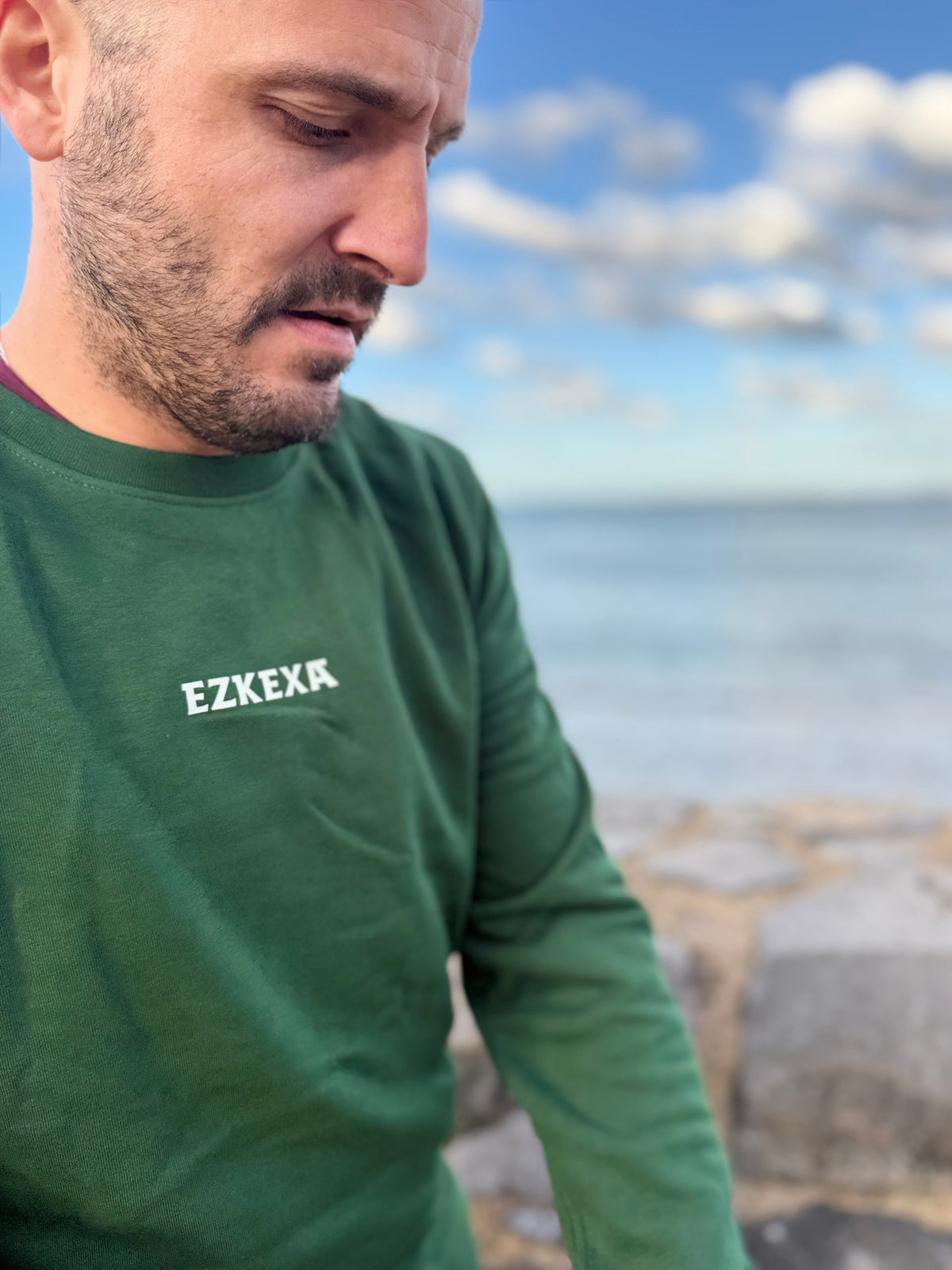 Sweat mixte Ez Kexa ENBOR sans capuche – Forest green