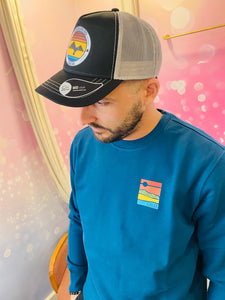 Sweat - Ez Kexa - bleu paon - tout doux