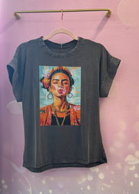 T-shirt Imprimé Frida Kahlo