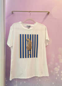 T-shirt Blanc Imprimé Graphique
