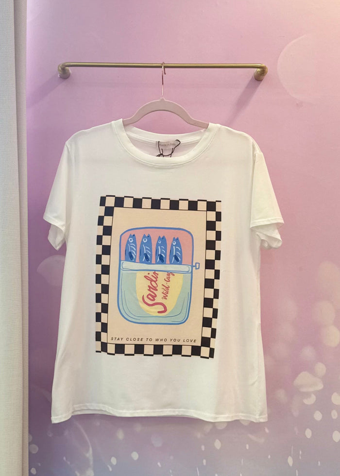 T-shirt Blanc Imprimé Graphique