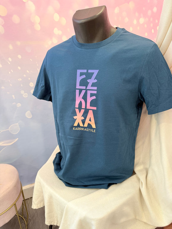 🟦 1. T-shirt EZ KEXA Bleu Nuit – Karrikastyle
