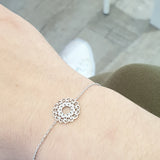 Bracelet rosace argent 925