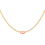 Collier "Cadenas orange" Acier