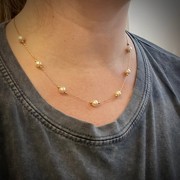 Collier Perles Plaqué Or