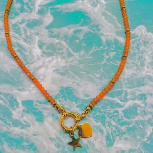 Collier en acier orange