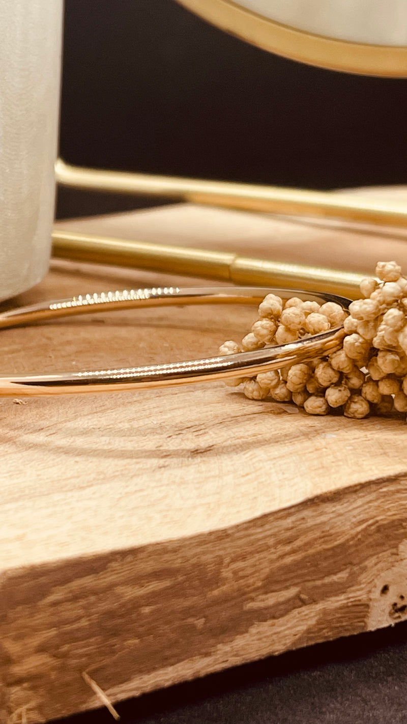 Jonc rond plaqué or .60cm