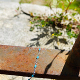 Collier perles turquoise Argent