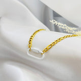 Collier "Cadenas Blanc" Acier