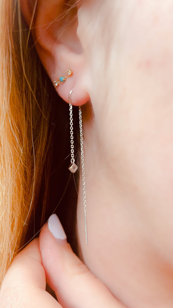 Boucles d’oreilles chaînes pendantes