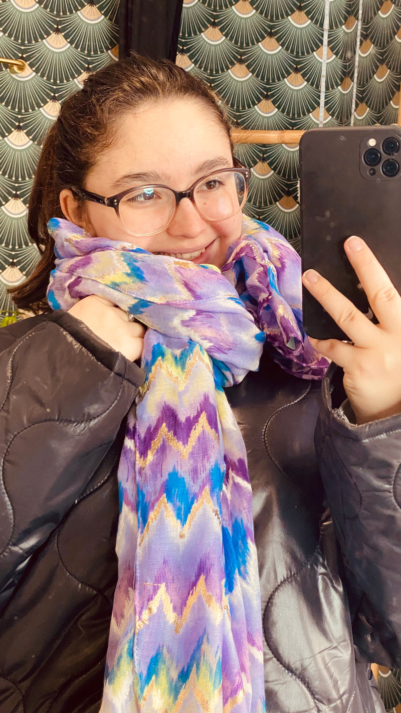 Echarpe Chevron. Violet